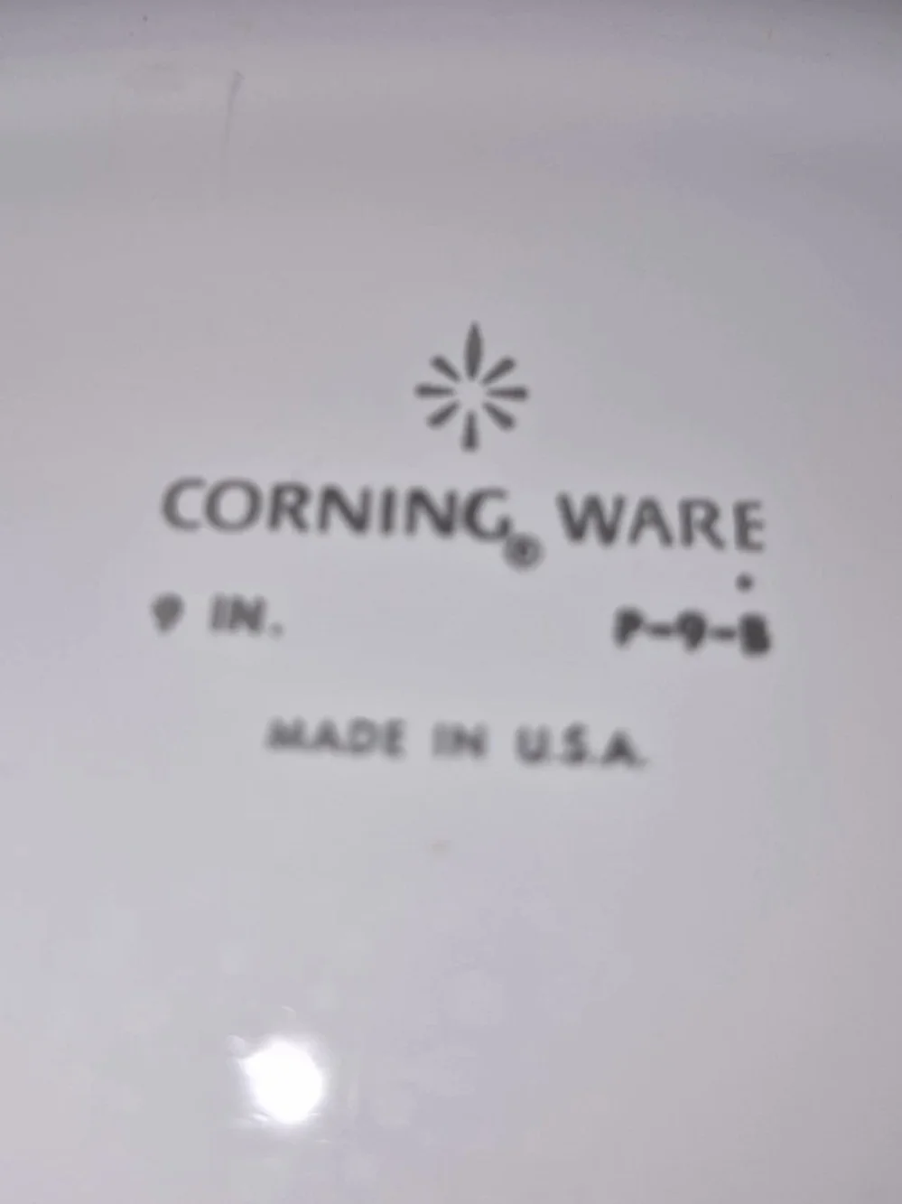 Corningware item specifications